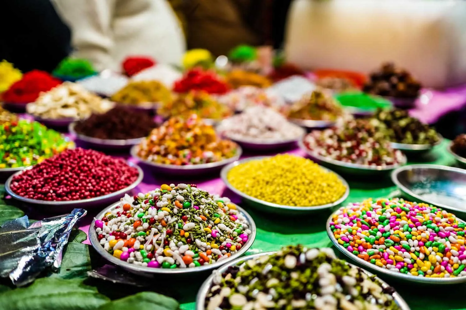 Traditional mukhwas served in bowls