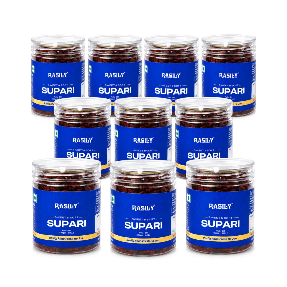 Rasily Sweet & Soft Supari – Pack of 10 10 × 100g
