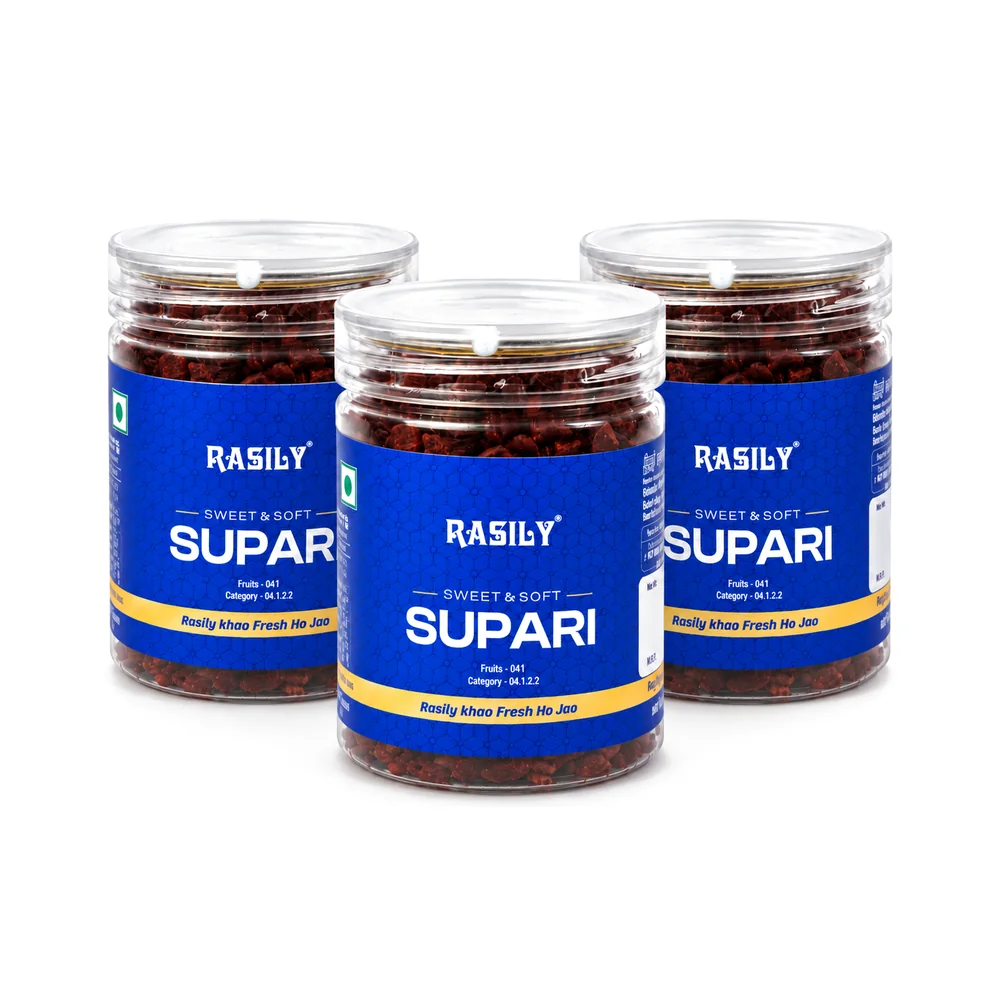Rasily Sweet & Soft Supari – Pack of 3 3 × 100g